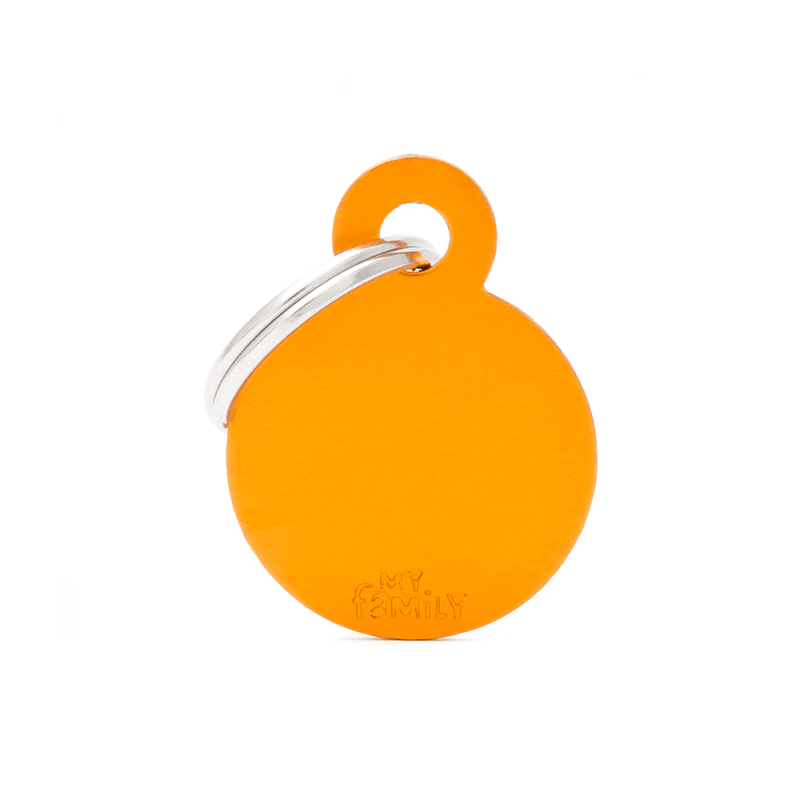 Médaille Basic Petit cercle alu orange Médaille Basic Petit cercle alu orange