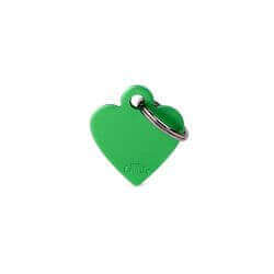 Médaille Basic petit cœur alu vert