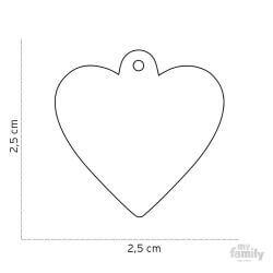 Médaille Basic Handmade petit coeur bleu