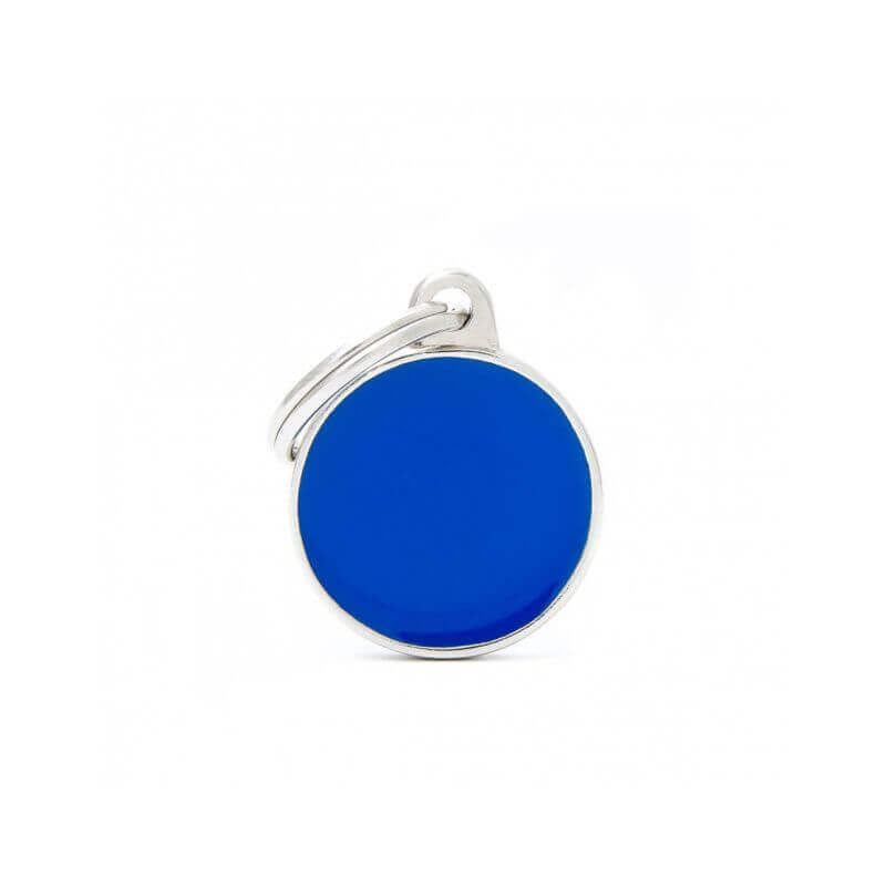 Médaille Basic Handmade petit cercle bleu