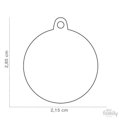 Médaille Basic Petit cercle alu or