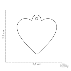 Médaille Basic petit cœur alu noir