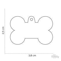 Médaille Basic Handmade grand os rose
