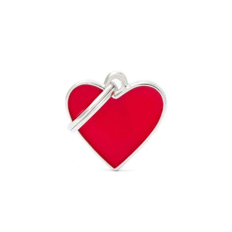 Médaille Basic Handmade petit coeur rouge
