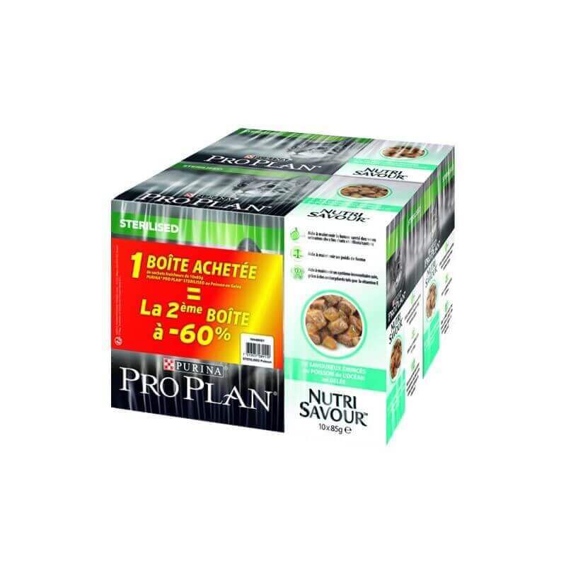 ProPlan Nutrisavour Sterilised Poisson Gelée lot de 2 ProPlan Nutrisavour Sterilised Poisson Gelée lot de 2