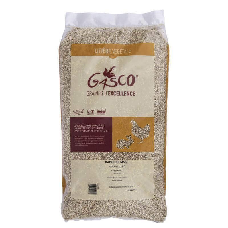 Litière rafle de maïs GASCO 12 KG