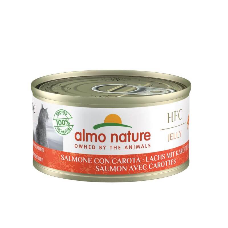 Almo Nature Hfc Jelly Saumon Avec Carotte Boîte 70 Gr