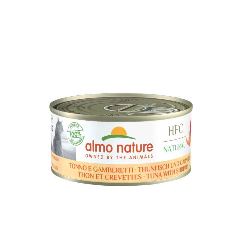 Almo Nature Hfc Natural Thon Et Crevettes Boîte 150 Gr