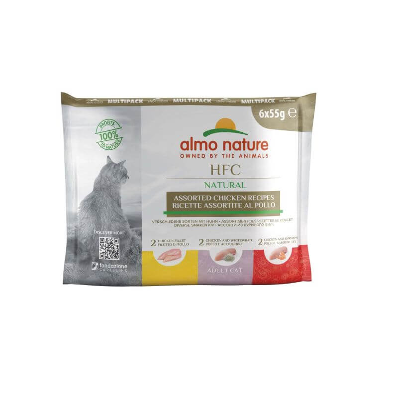 Almo Nature Hfc Multipack 3 Saveurs Poulet Pack 6 X 55 Gr