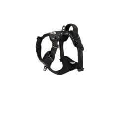 Harnais technique réglable, rembourré avec bandes réfléchissantes - NOIR - Taille M (460~520mm/600~800mm)