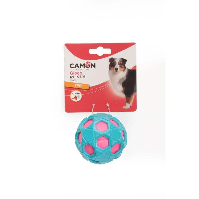 Jouet pour chien, balle TPR avec insert lisse et couineur, 2 couleurs, diamètre environ 8cm. Jouet pour chien, balle TPR avec insert lisse et couineur, 2 couleurs, diamètre environ 8cm.
