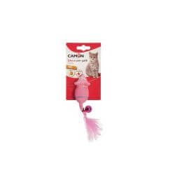 Jouet pour chat en latex, Souris (3 couleurs), avec grelot et couineur, Environ 11cm