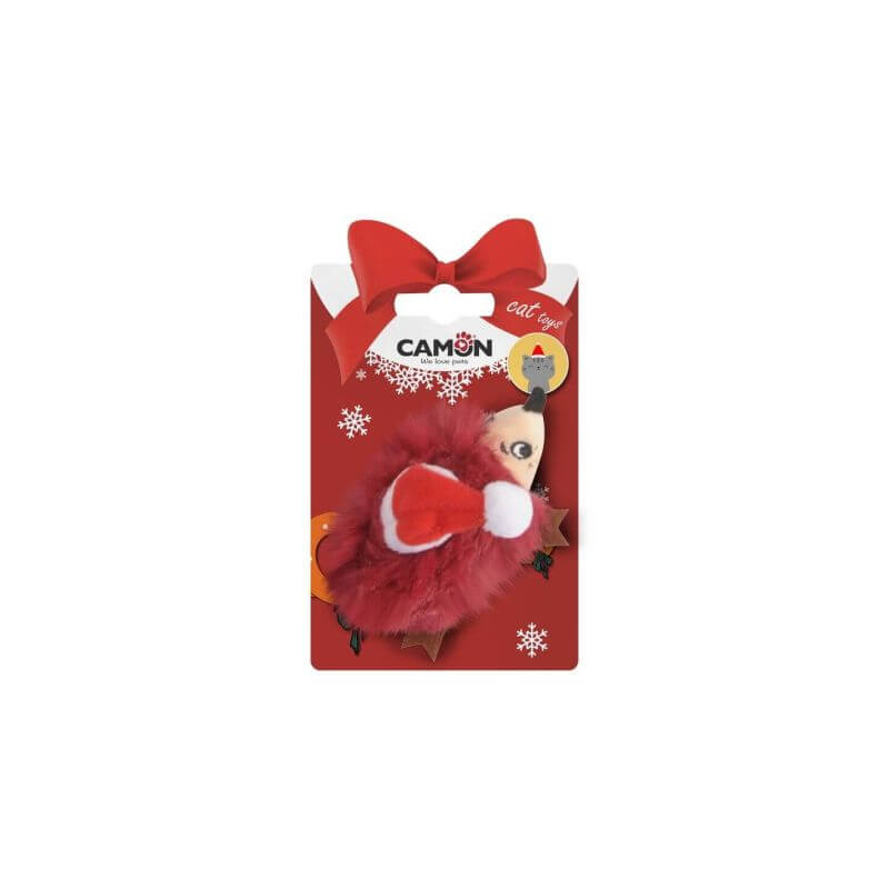Jouet pour chats - Hérisson avec chapeau de Noël, environ 9cm Jouet pour chats - Hérisson avec chapeau de Noël, environ 9cm