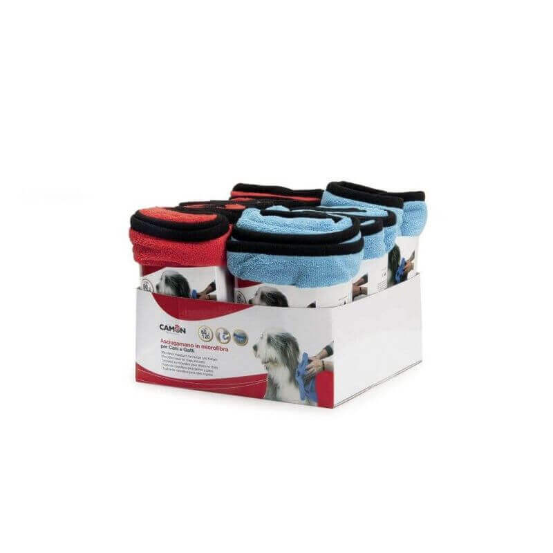 Serviette en microfibre (3 Rouge + 3 Azur) 60x120cm Serviette en microfibre (3 Rouge + 3 Azur) 60x120cm