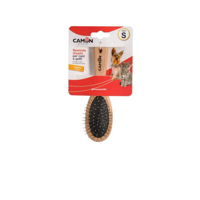 Brosse double en bois - petite taille