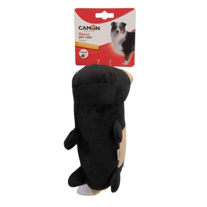 Jouet pour chiens - Chat noir+marron+blanc en polyester avec squeaker, 25cm