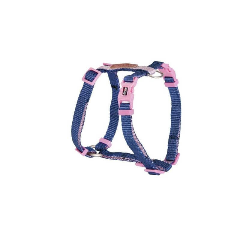 Harnais réglable "H" Double Premium Bleu/Rose 10x250~400mm Harnais réglable "H" Double Premium Bleu/Rose 10x250~400mm