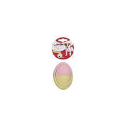 Jouet pour chiens - Balle ovale en mousse TPR (2 couleurs) avec squeaker 9cm