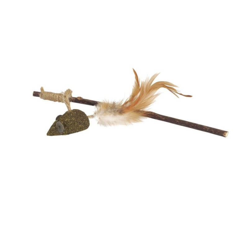 Canne à pêche MATATABI 25cm, avec souris et Catnip