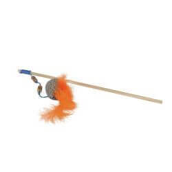 Jouet pour chats - Canne à pêche avec balle à plumes