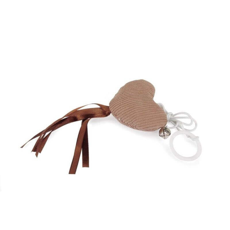 Jouet pour chats - Coeur shabby avec grelot et élastique gris/bronze Jouet pour chats - Coeur shabby avec grelot et élastique gris/bronze