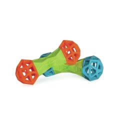 Haltère géométrique flottant en TPR avec Squeaker, 18cm