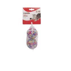Jouet pour chats - Pelote de laine avec grelot de diamètre 6cm