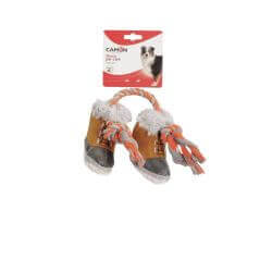 Jouet pour chiens - Bottes en peluche avec corde et Squeaker 38cm-4p