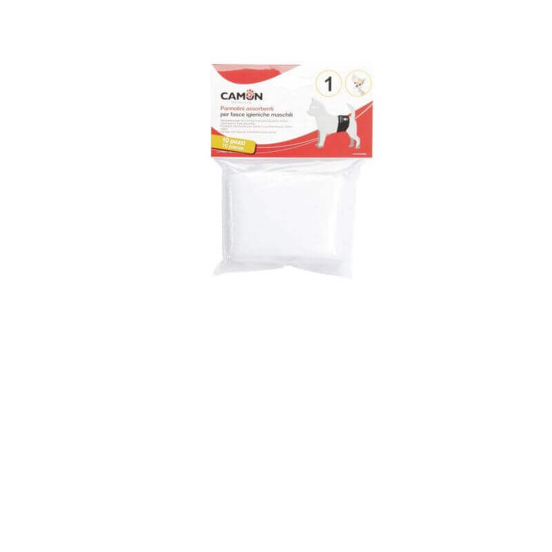 Protection abdominale (10 pièces) pour bande d'incontinence pour chiens mâles taille 1-4