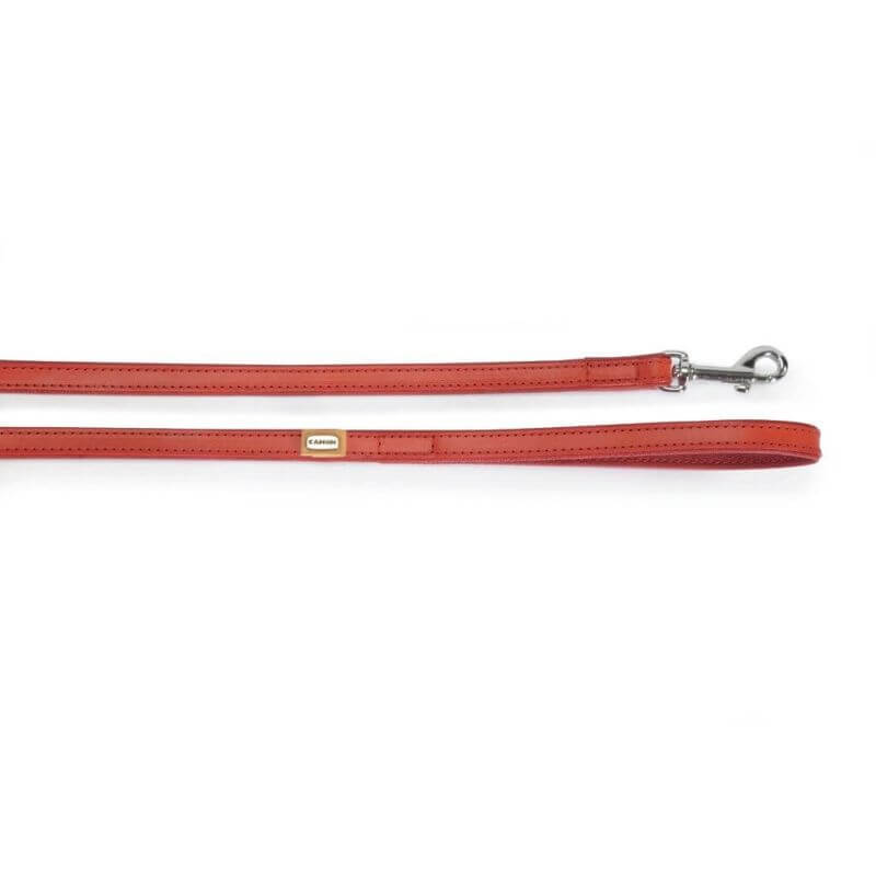Laisse en cuir avec doublure imitation cuir - rouge - 16x1000 Laisse en cuir avec doublure imitation cuir - rouge - 16x1000