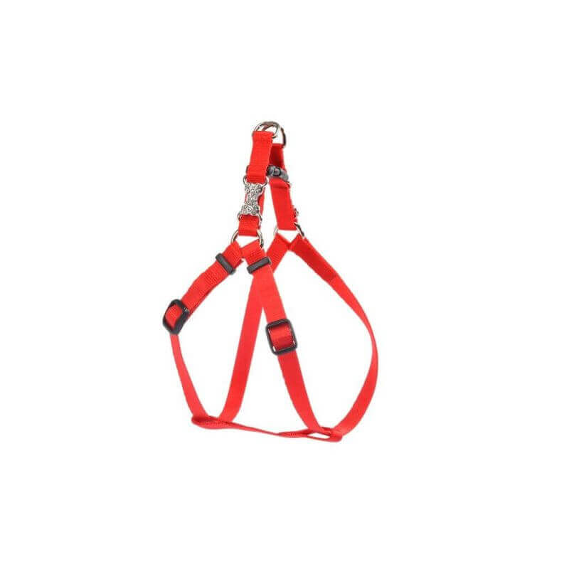 Harnais réglable avec strass rouge de 10mm