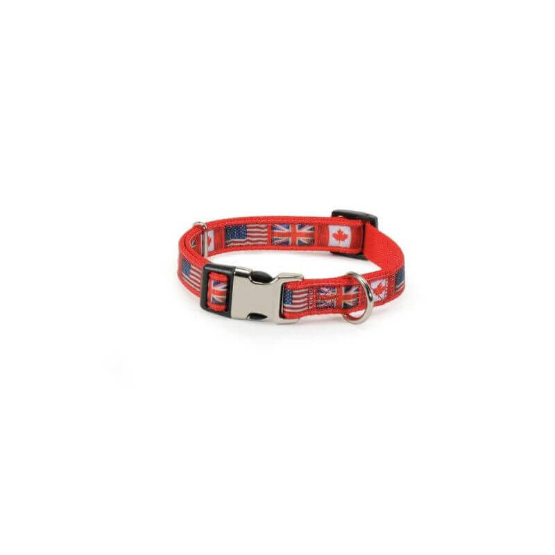 Collier réglable drapeaux Collier réglable drapeaux