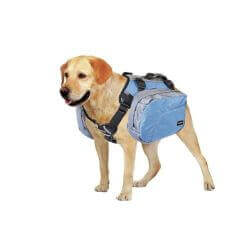 Harnais réglable avec sacs de selle bleu/gris - taille M