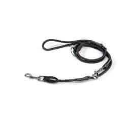 Laisse de dressage en corde de nylon noire - diamètre 8 mm, longueur 2000 mm