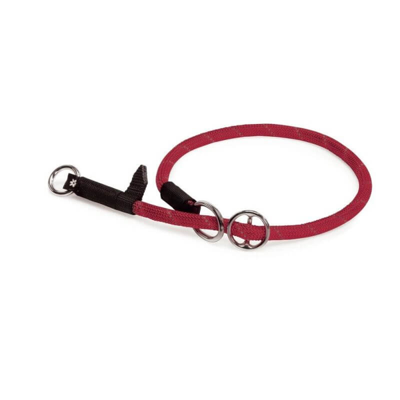 Collier étrangleur corde réfléchissante rouge - 10x600