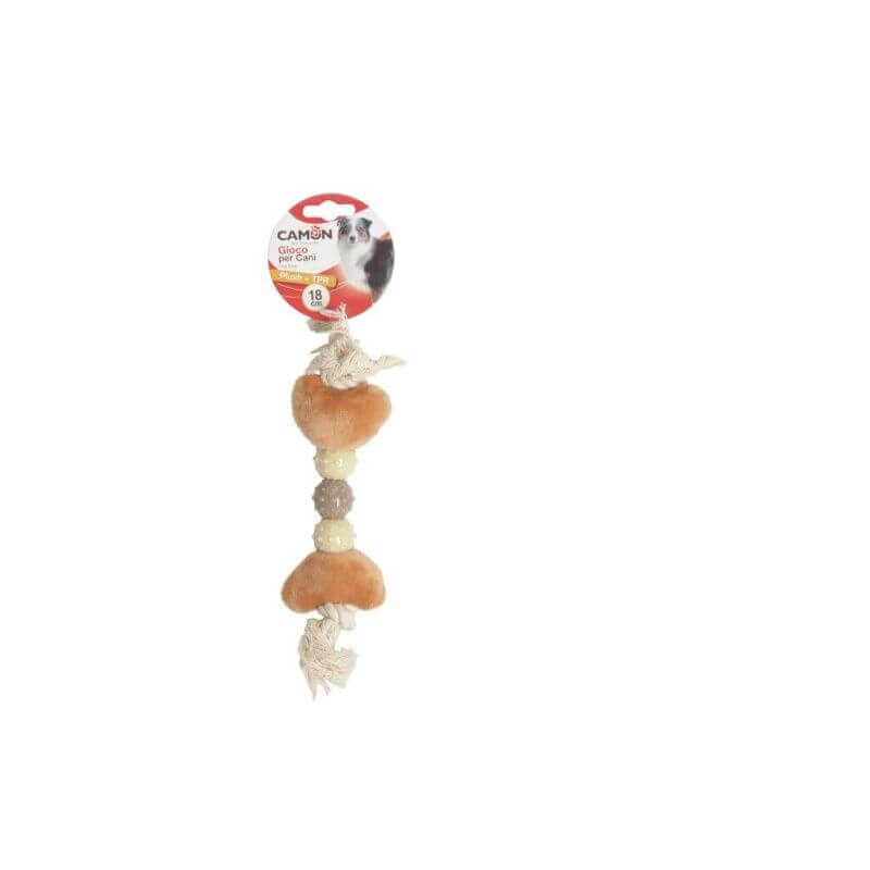 Jouet corde en PLUSH+TPR de 18cm - SM Jouet corde en PLUSH+TPR de 18cm - SM