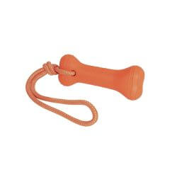 Jouet pour chiens - Os avec corde EVA - orange - 200mm